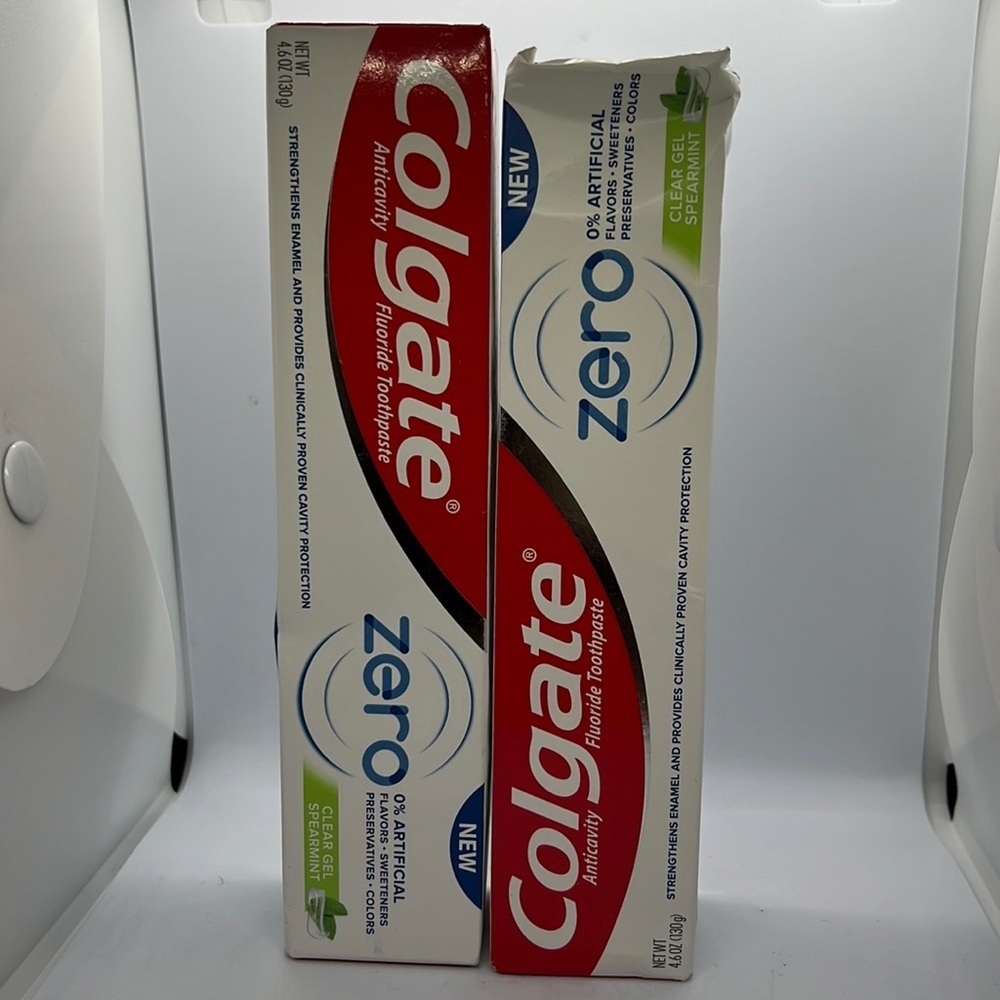 2 x Colgate Zero Toothpaste Clear Gel Spearmint Exp 12/21